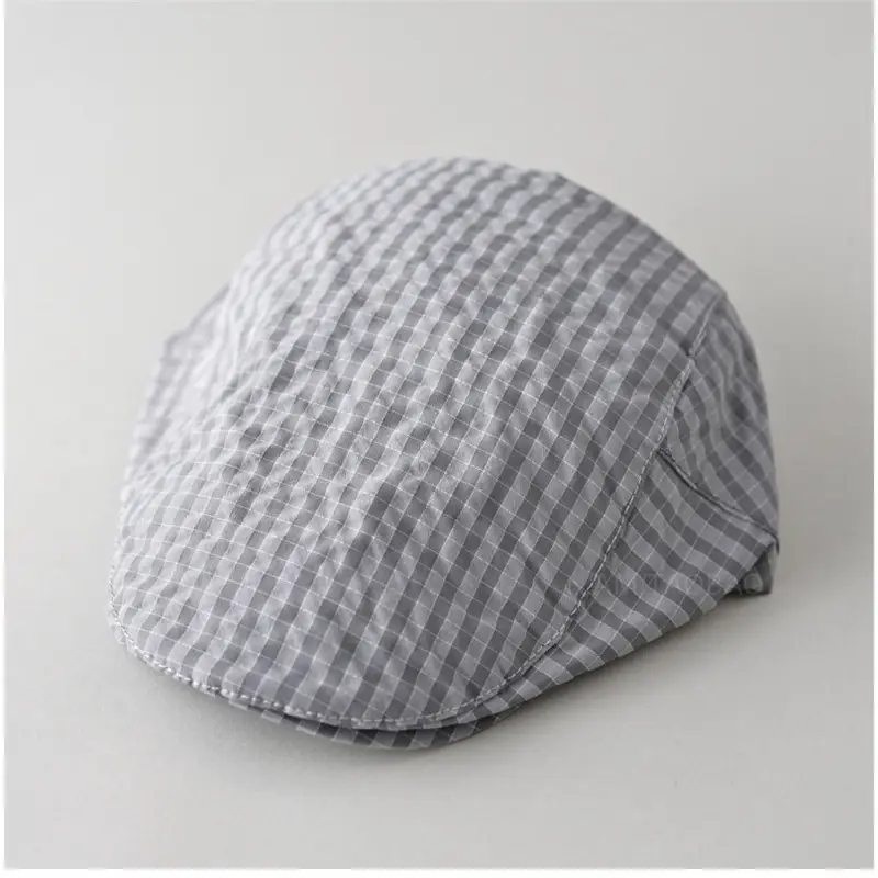 Men & Women Plaid Cap Summer Thin Breathable - Image 4