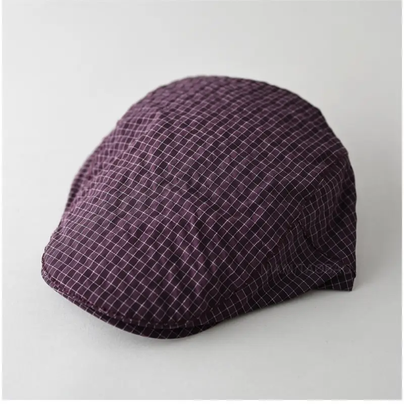 Men & Women Plaid Cap Summer Thin Breathable - Image 6