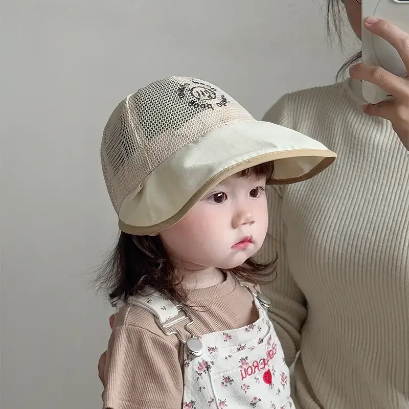 Baby's Korean Style Sun Hat with Large Brim - Image 6