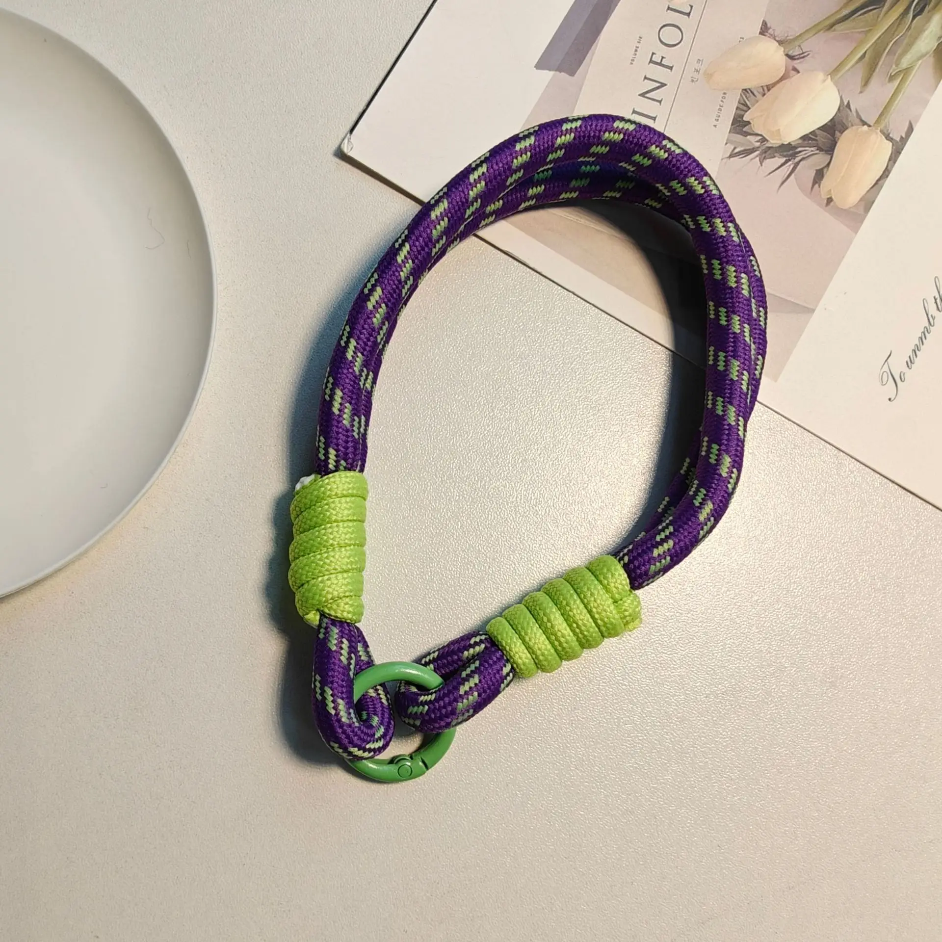 Green Woven Anti-Lost Mobile Phone Lanyard — feature 13