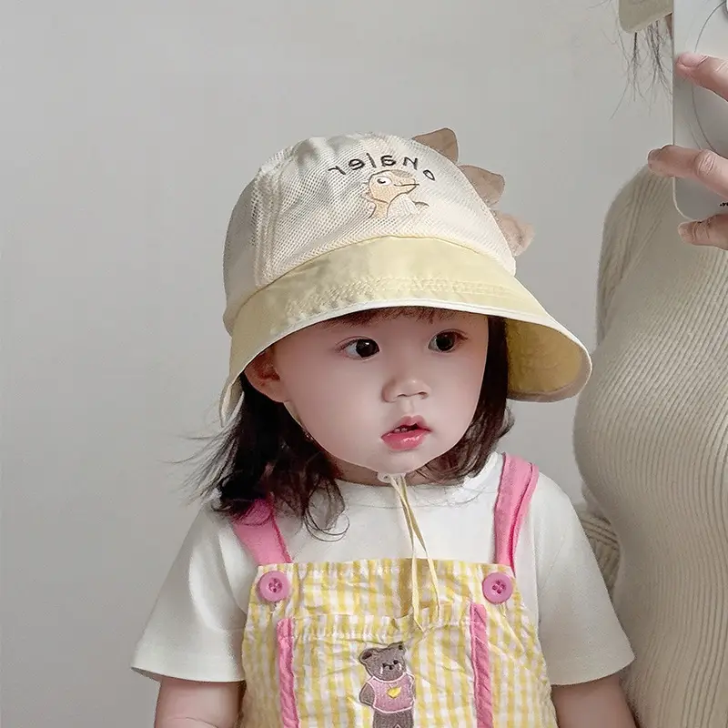 Baby Mesh Sun Hat with Cartoon Embroidery — feature 1