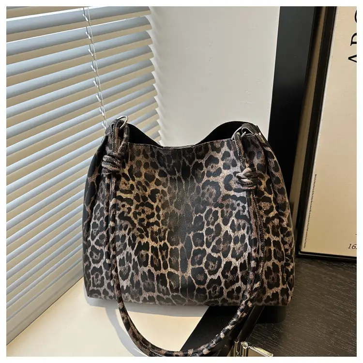 Women Leopard Print Crossbody Bag Large Capacity 2025