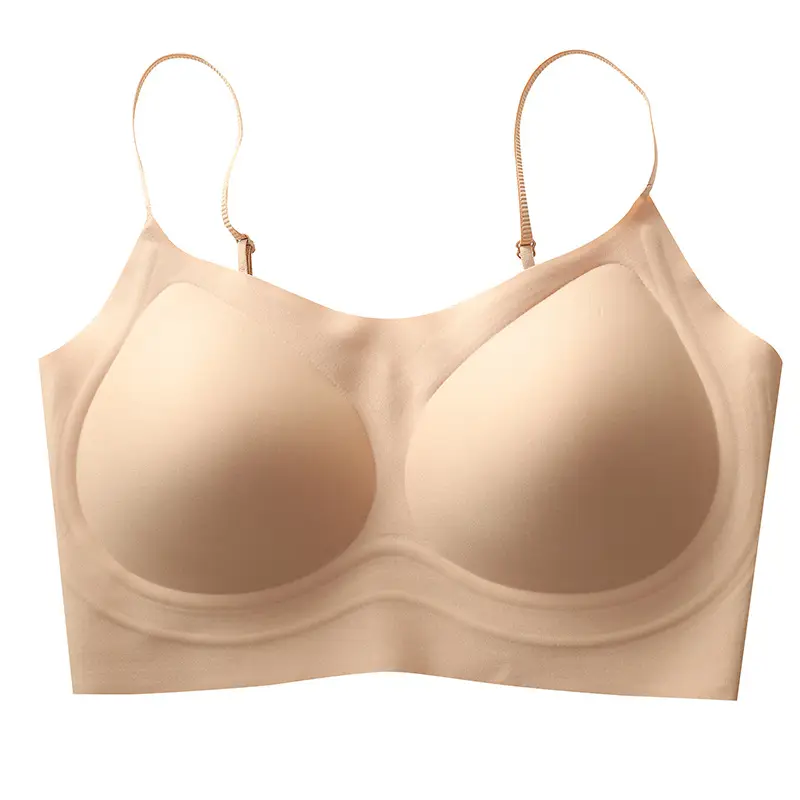 Original Size-Free Invisible Traceless Liquid Foundation Intimates for Women White t Opaque Spaghetti Straps Beautiful Back Bra Tube Top Cross-Border
