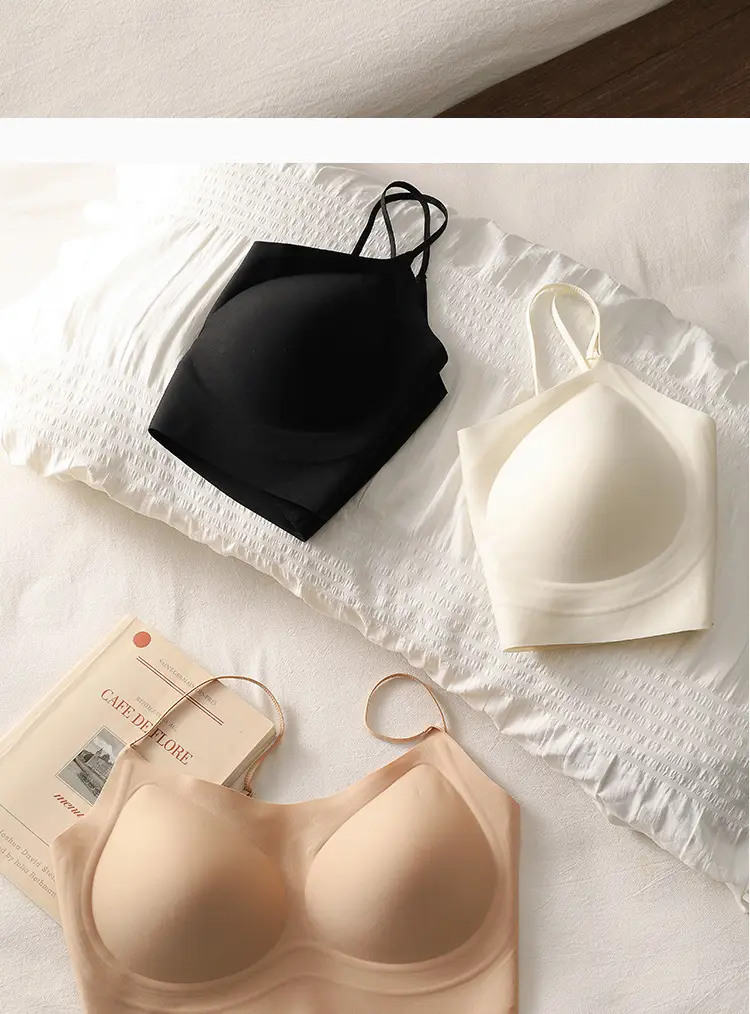 Original Size-Free Invisible Traceless Liquid Foundation Intimates for Women White t Opaque Spaghetti Straps Beautiful Back Bra Tube Top Cross-Border — feature 14