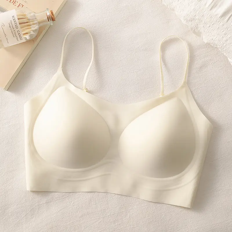 Original Size-Free Invisible Traceless Liquid Foundation Intimates for Women White t Opaque Spaghetti Straps Beautiful Back Bra Tube Top Cross-Border