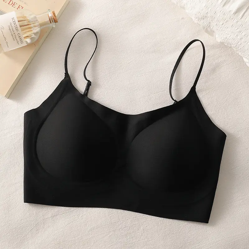 Original Size-Free Invisible Traceless Liquid Foundation Intimates for Women White t Opaque Spaghetti Straps Beautiful Back Bra Tube Top Cross-Border