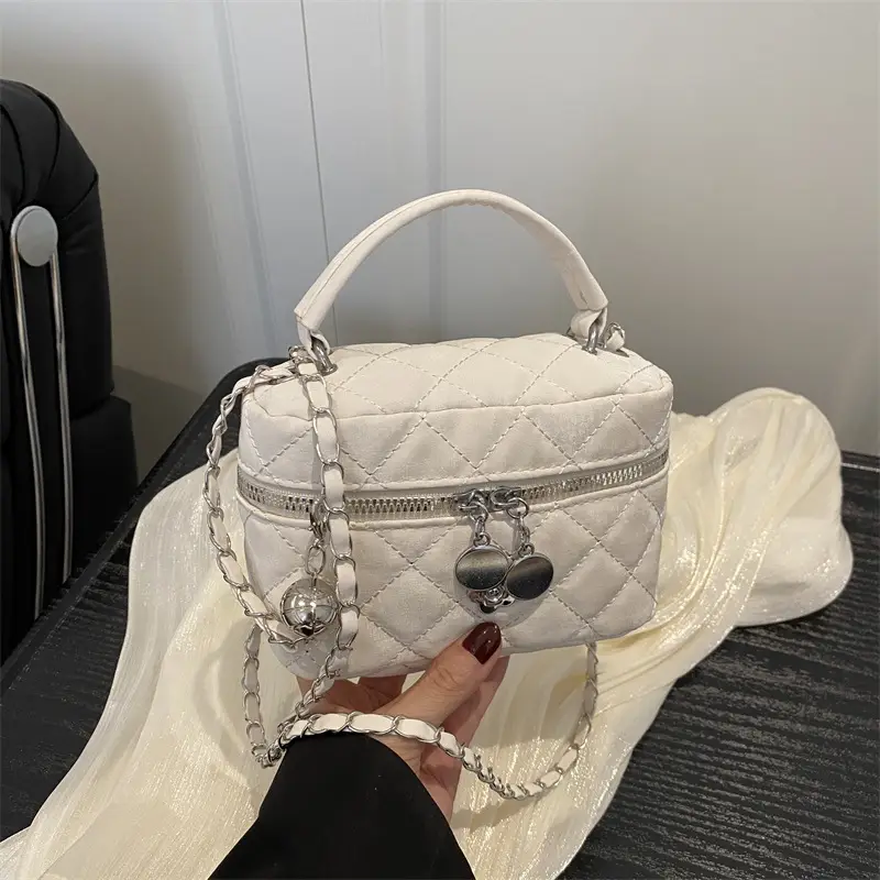 White Korean Style Bucket Bag Women 2025 - Image 3
