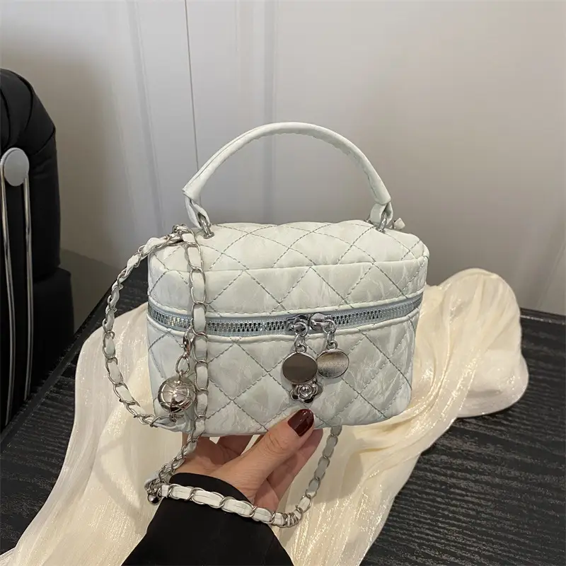 White Korean Style Bucket Bag Women 2025 - Image 4