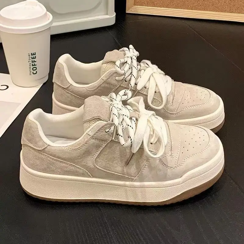 Vintage Niche Board Shoes Women's Ins Trendy 2025 Spring New Thick-soled All-match Casual Sports Student Fashion Single-layer Shoes - Image 6