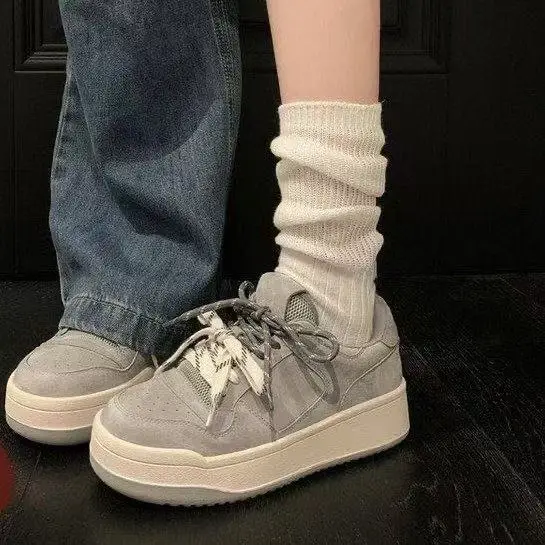 Vintage Niche Board Shoes Women's Ins Trendy 2025 Spring New Thick-soled All-match Casual Sports Student Fashion Single-layer Shoes - Image 7