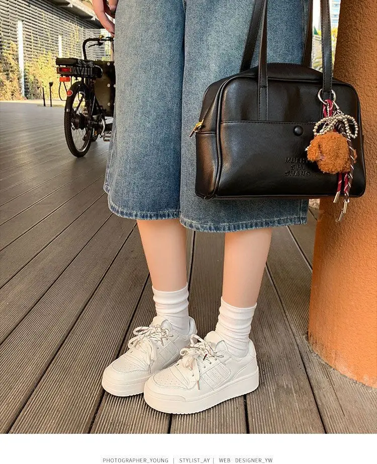 Vintage Niche Board Shoes Women's Ins Trendy 2025 Spring New Thick-soled All-match Casual Sports Student Fashion Single-layer Shoes — feature 8