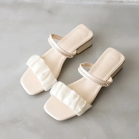 Fairy Style Sandals Women's Summer 2025 New Arrival Thick Heel Cyber Popular French Mid Heel High Heel Two-Wearing Sandals — feature 10