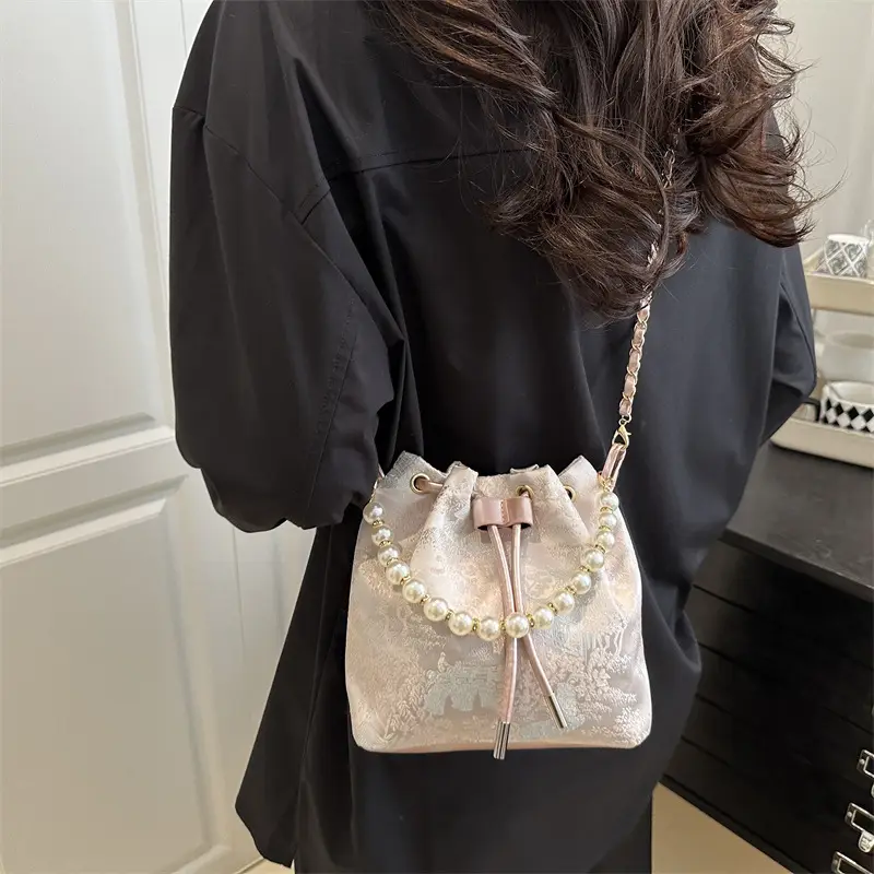 Pearl Chain Bucket Bag Women 2025 Summer - Image 8