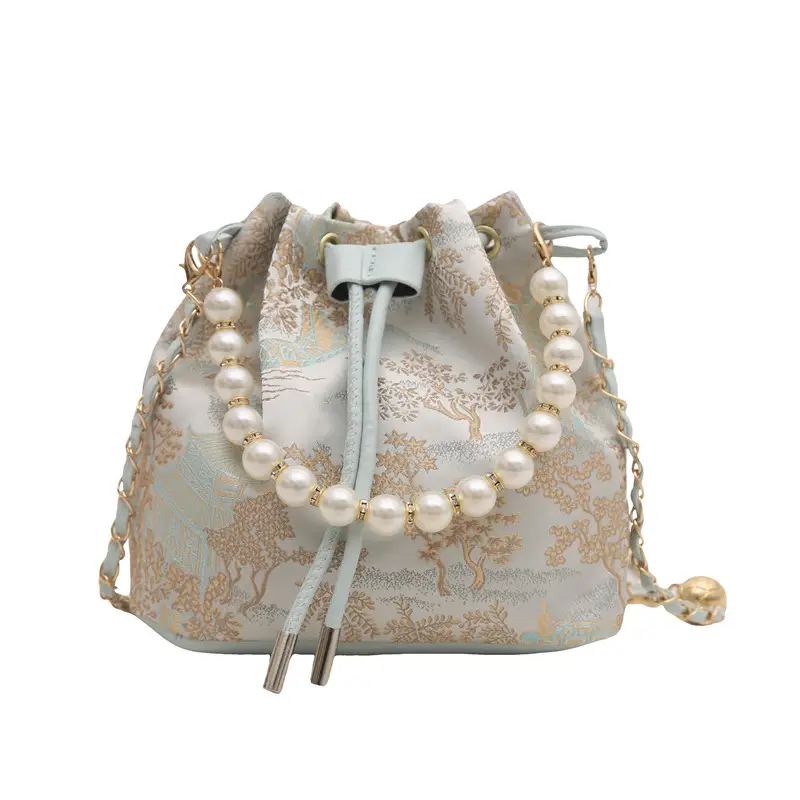 Pearl Chain Bucket Bag Women 2025 Summer - Image 10