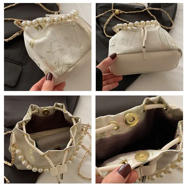 Pearl Chain Bucket Bag Women 2025 Summer — feature 8