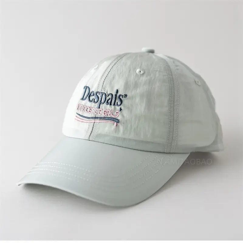 Kids Baseball Cap Olive Green Embroidered Design