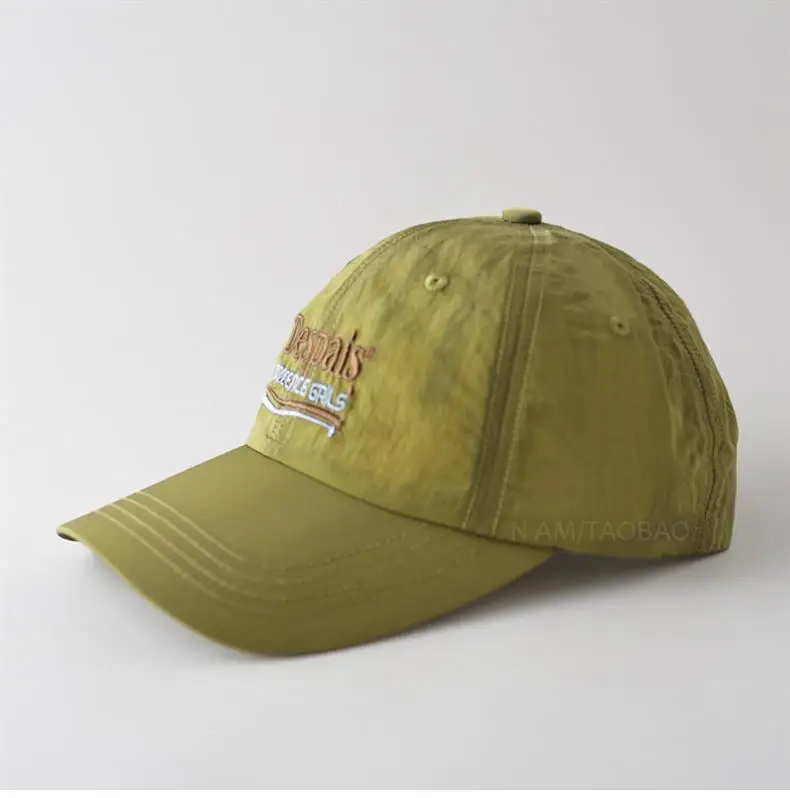 Kids Baseball Cap Olive Green Embroidered Design — feature 13