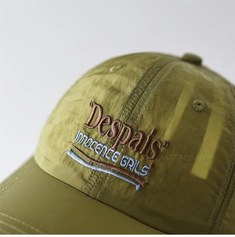 Kids Baseball Cap Olive Green Embroidered Design — feature 14