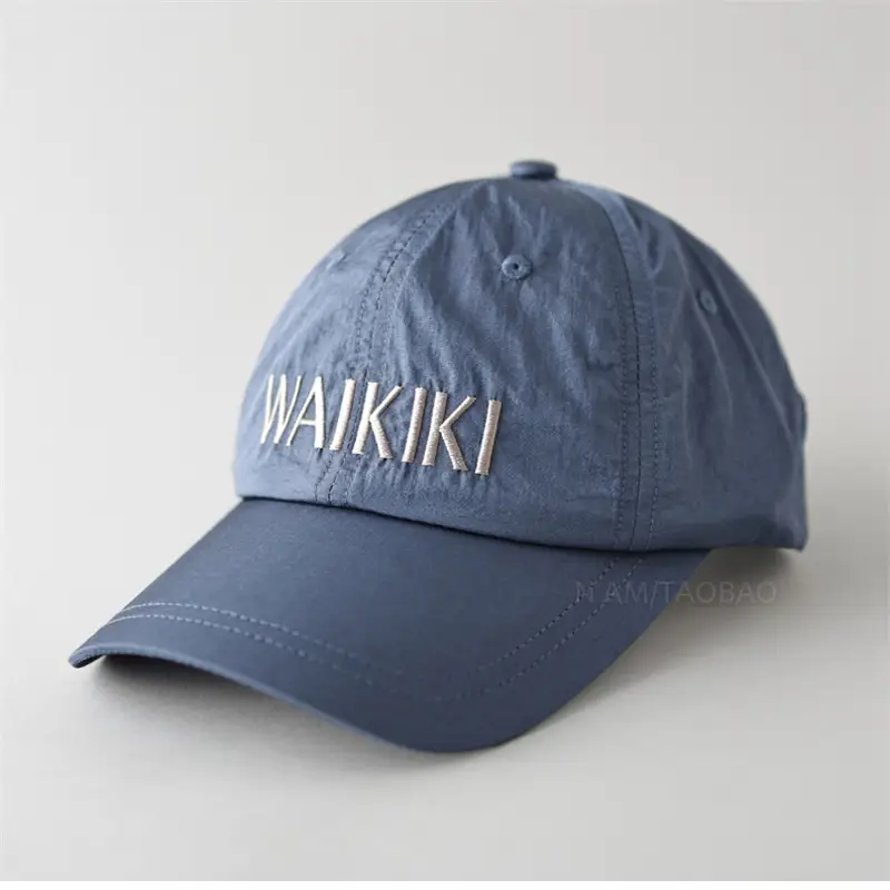 Men Grey Embroidered Baseball Cap Summer Lightweight - Image 7