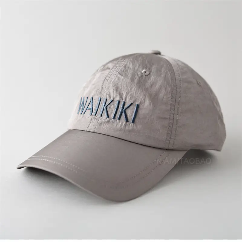 Men Grey Embroidered Baseball Cap Summer Lightweight - Image 10