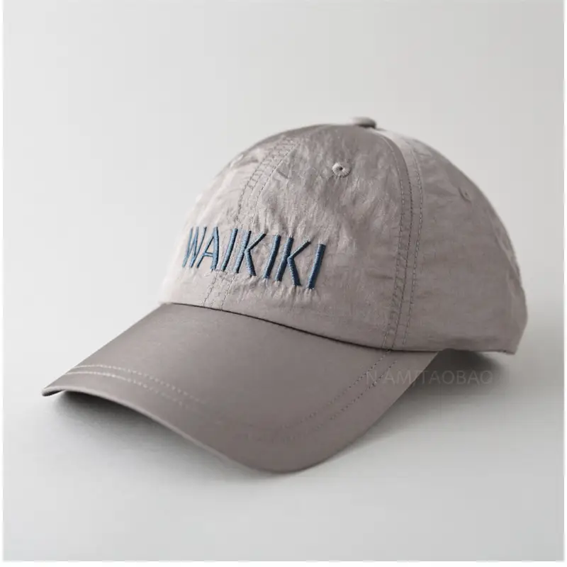 Men Grey Embroidered Baseball Cap Summer Lightweight - Image 4
