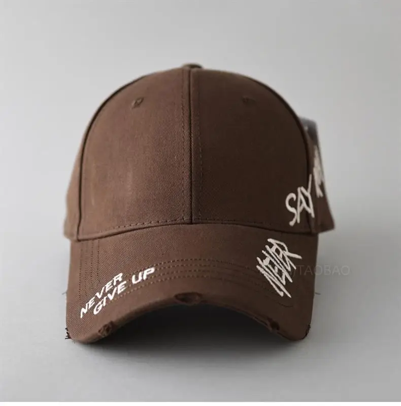 Black Korean Letter Embroidered Baseball Cap for Men Women — feature 11