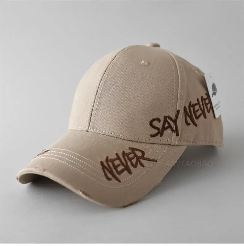 Black Korean Letter Embroidered Baseball Cap for Men Women — feature 6