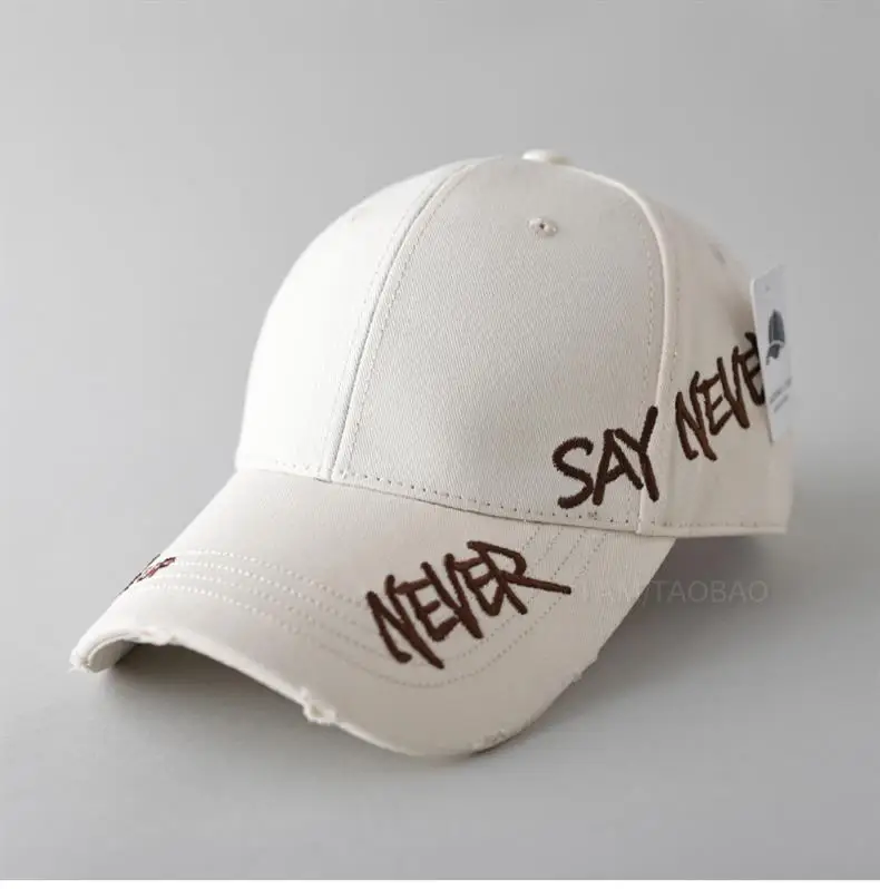Black Korean Letter Embroidered Baseball Cap for Men Women — feature 7