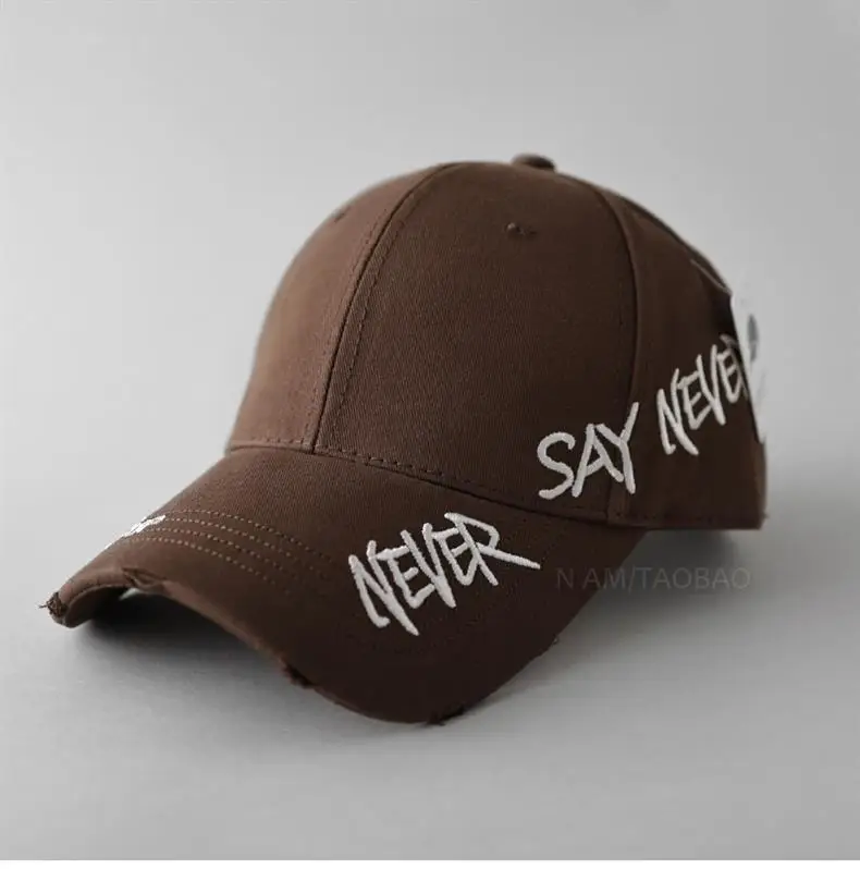Black Korean Letter Embroidered Baseball Cap for Men Women — feature 8