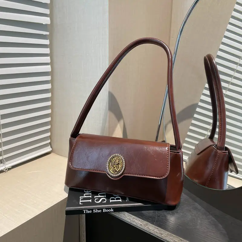Korean Style Women's Retro Brown Crossbody Bag 2025 - Image 5