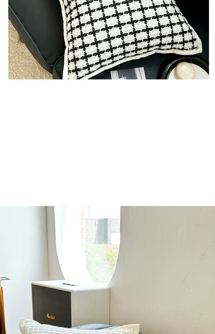 Zebra Print Sofa Cushion Pillow Set Black White — feature 17