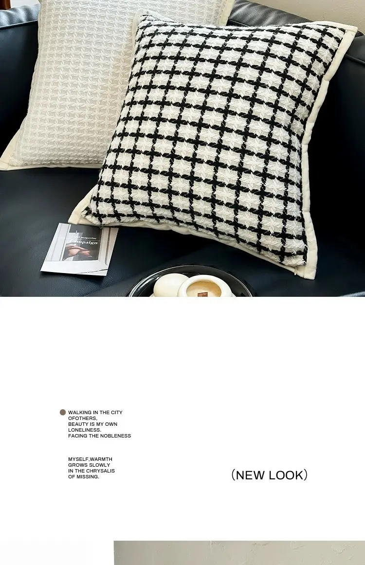 Zebra Print Sofa Cushion Pillow Set Black White — feature 18
