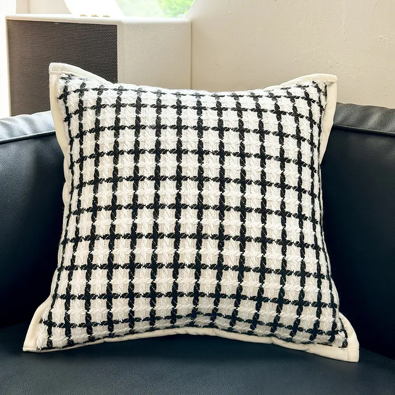 Zebra Print Sofa Cushion Pillow Set Black White - Image 3