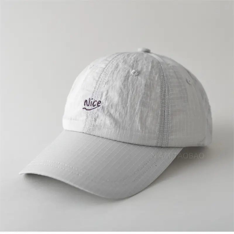 Light Gray Korean Style Baseball Cap for Men Women