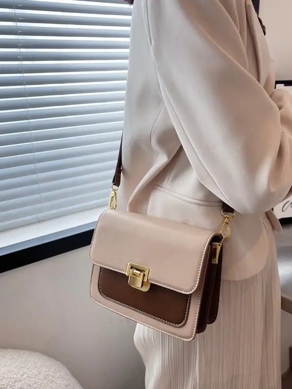 Women Crossbody Bag Cream Brown Gold Plated 2026 New - Image 5