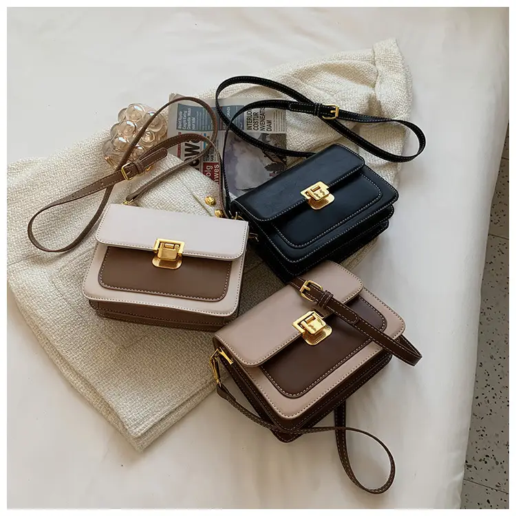 Women Crossbody Bag Cream Brown Gold Plated 2026 New — feature 1