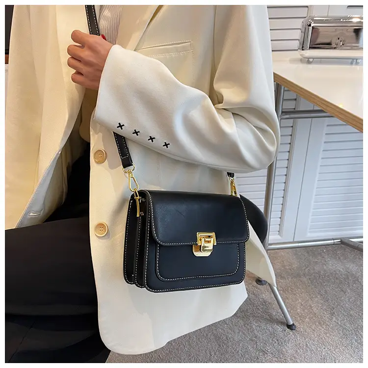 Women Crossbody Bag Cream Brown Gold Plated 2026 New — feature 12
