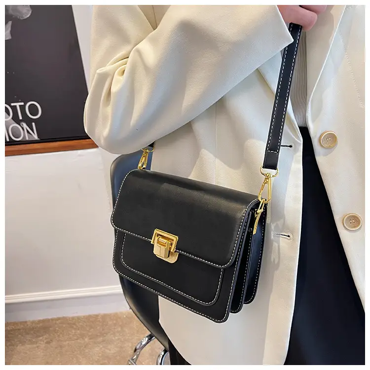 Women Crossbody Bag Cream Brown Gold Plated 2026 New — feature 14