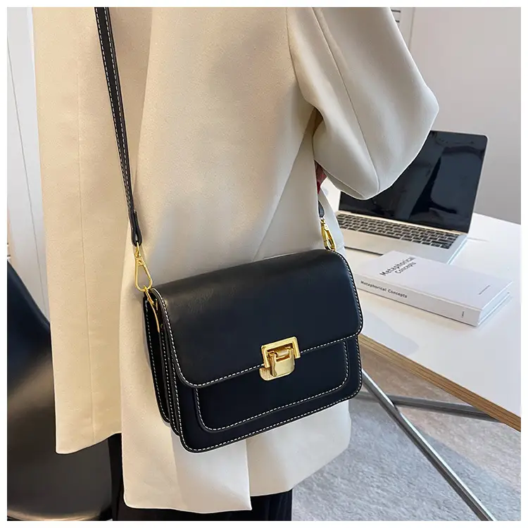 Women Crossbody Bag Cream Brown Gold Plated 2026 New — feature 16