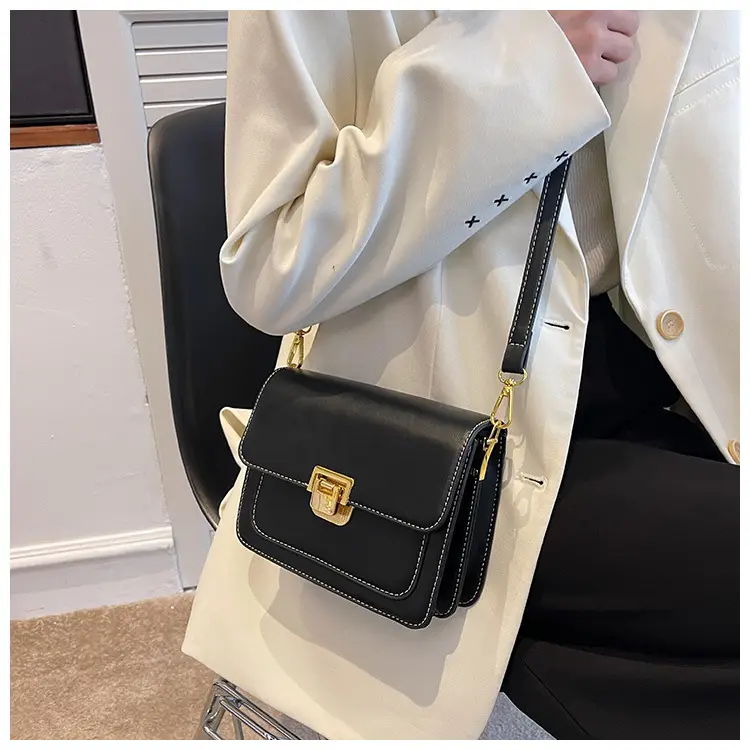 Women Crossbody Bag Cream Brown Gold Plated 2026 New — feature 17