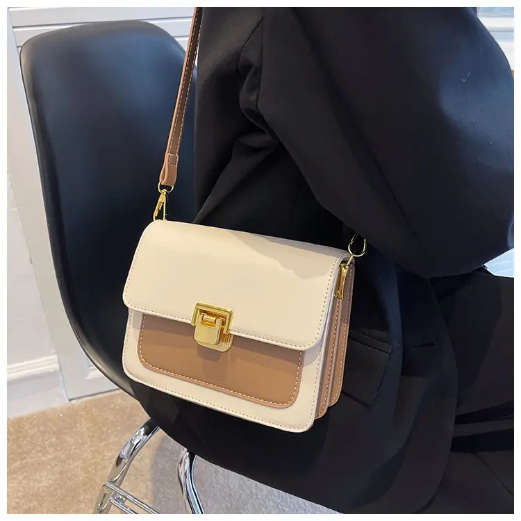 Women Crossbody Bag Cream Brown Gold Plated 2026 New — feature 22