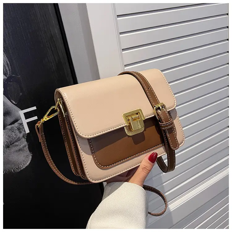 Women Crossbody Bag Cream Brown Gold Plated 2026 New — feature 29