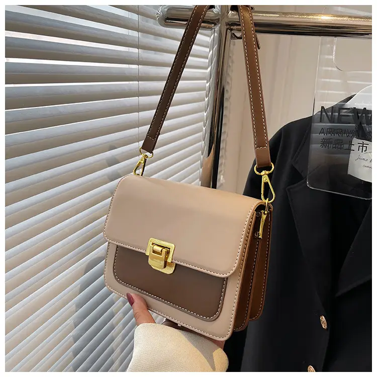 Women Crossbody Bag Cream Brown Gold Plated 2026 New — feature 31