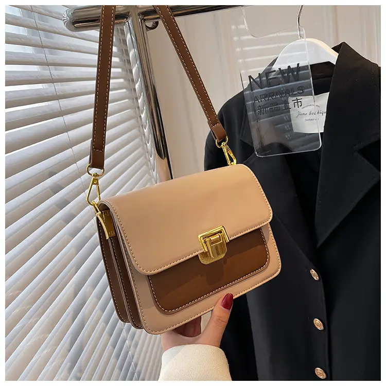 Women Crossbody Bag Cream Brown Gold Plated 2026 New — feature 32