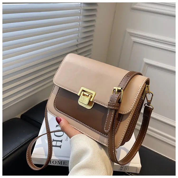 Women Crossbody Bag Cream Brown Gold Plated 2026 New — feature 38