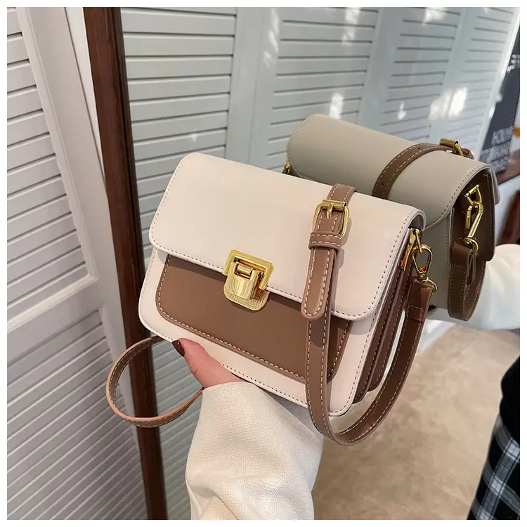 Women Crossbody Bag Cream Brown Gold Plated 2026 New — feature 40