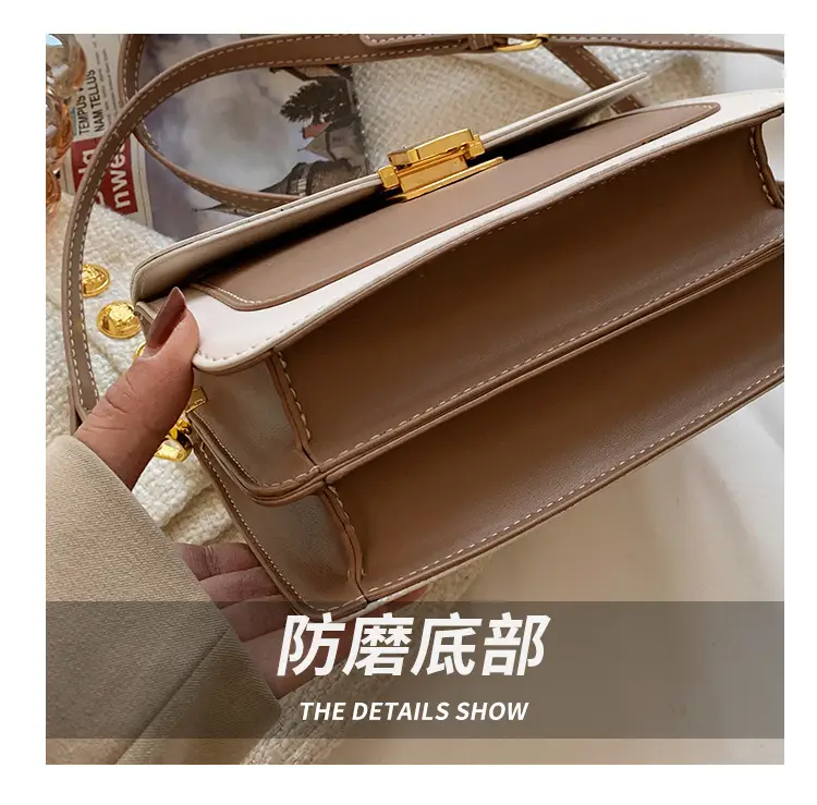 Women Crossbody Bag Cream Brown Gold Plated 2026 New — feature 6