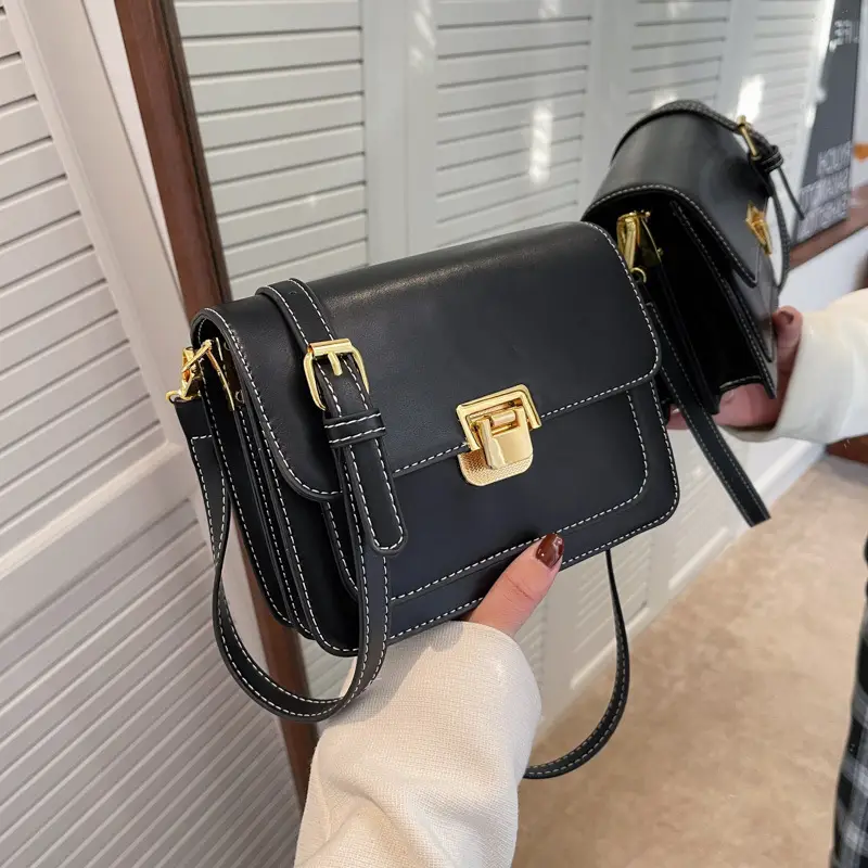 Women Crossbody Bag Cream Brown Gold Plated 2026 New - Image 2