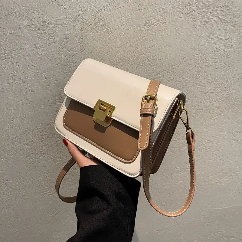 Women Crossbody Bag Cream Brown Gold Plated 2026 New - Image 3