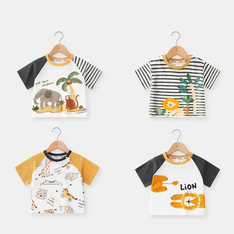 Baby T-shirt for Boys Cartoon Elephant Summer Wear - Image 5